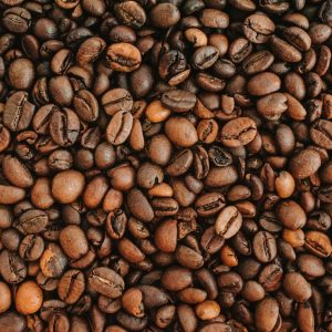 Nyeri Hill Peaberry coffee bean texture close up